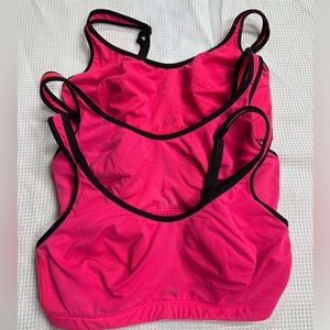 Victoria's Secret Sports bras hot pink BUNDLE